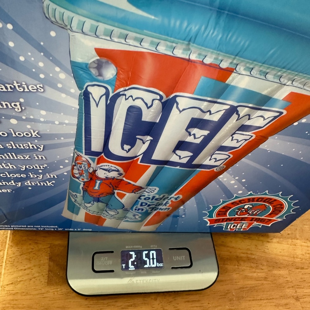 ICEE Pool Float Inflatable Slushie Cup - Lounger 72x36 Cup Holder New Open Box - Picture 8 of 8